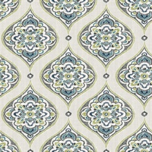 Adele Green Damask Wallpaper