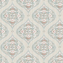 Adele Teal Damask Wallpaper