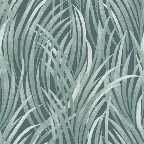 Adelia Tall Grass Dark Green Wallpaper