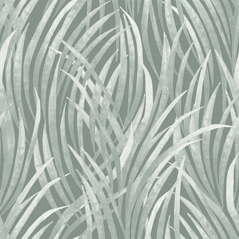 Adelia Tall Grass Green Wallpaper