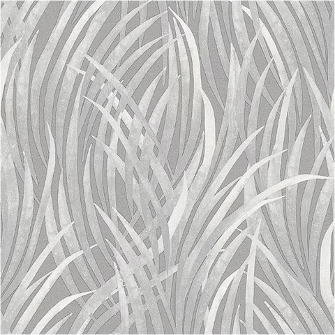 Adelia Tall Grass Grey Wallpaper