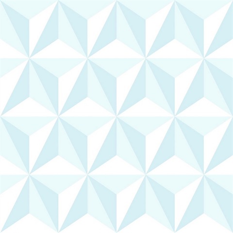 Adella Sky Blue Geometric Wallpaper