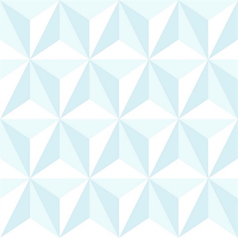 Adella Sky Blue Geometric Wallpaper