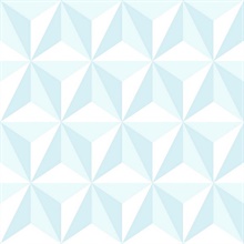 Adella Sky Blue Geometric Wallpaper