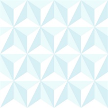 Adella Sky Blue Geometric Wallpaper