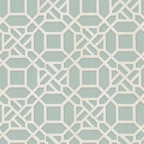 Adlington Turquoise Geometric Wallpaper