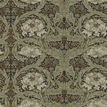 African Marigold Black Floral Wallpaper