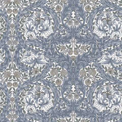 African Marigold William Morris Classic Leaf Wallpaper