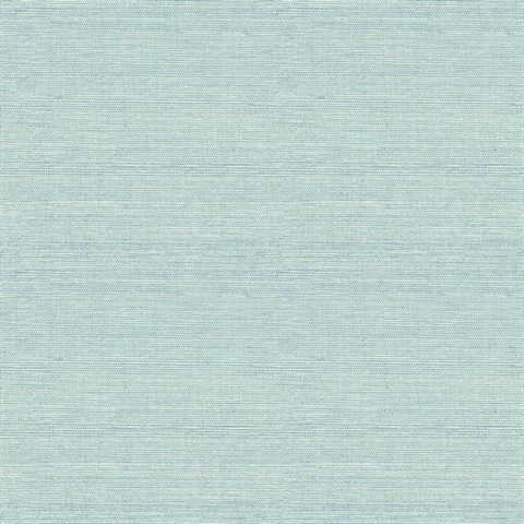 Agave Aqua Faux Grasscloth Wallpaper