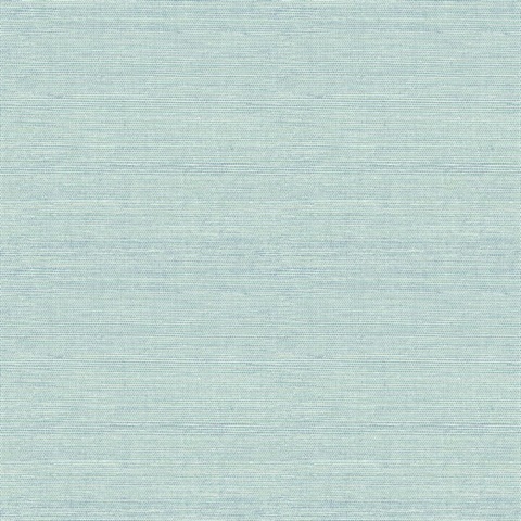 Agave Aqua Faux Grasscloth Wallpaper