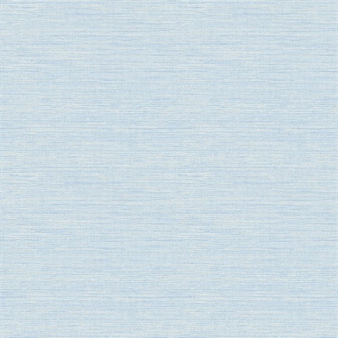 Agave Blue Faux Grasscloth Wallpaper