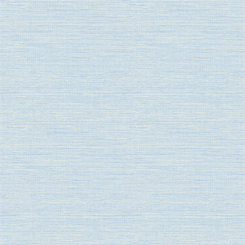 Agave Blue Faux Grasscloth Wallpaper