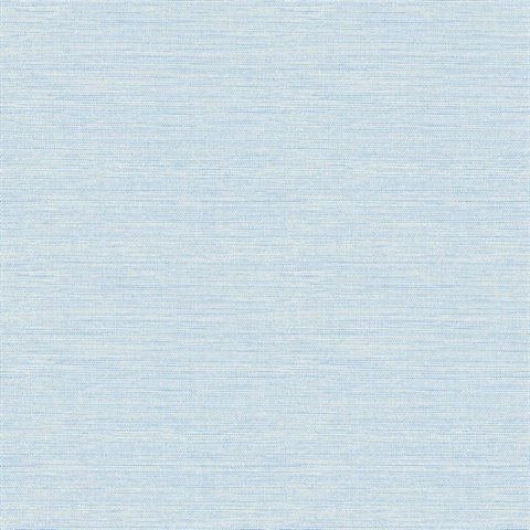 Agave Sky Blue Faux Grasscloth Wallpaper