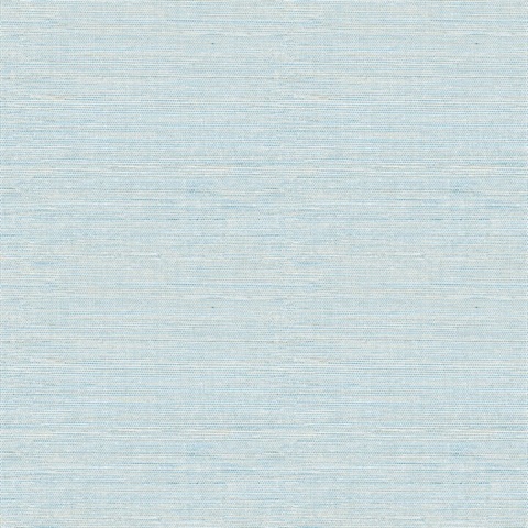 Agave Sky Blue Faux Grasscloth Wallpaper
