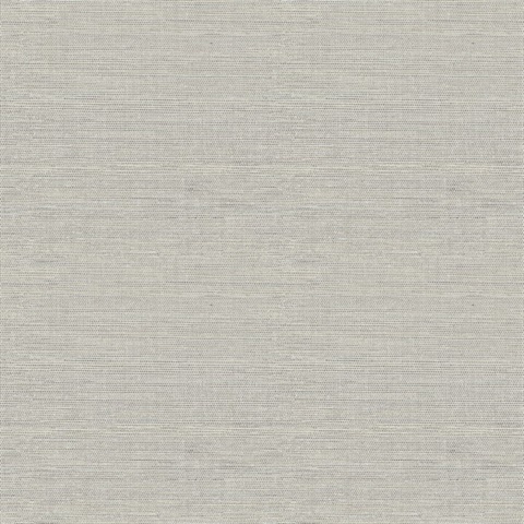 Agave Stone Grey Textured Linen Wallpaper