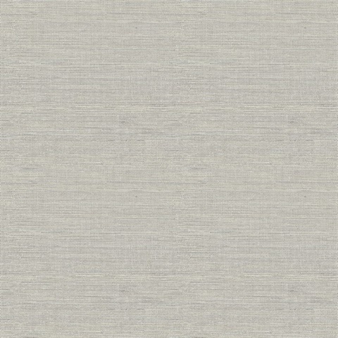 Agave Stone Grey Textured Linen Wallpaper