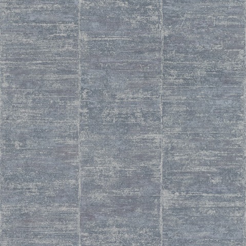 Aiko Denim Vertical Weathered Stripe Textured Wallpaper