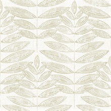 Akira Beige Leaf Wallpaper