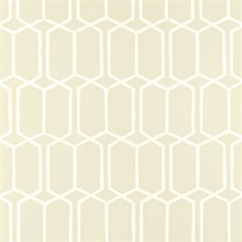 Alabaster Modern Trellis Wallpaper