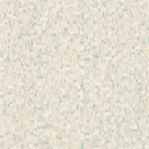 Albers Teal Textured Brush Square  Wallpaper