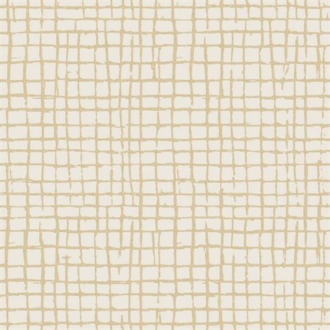 Albin Pearl Gridline Wallpaper