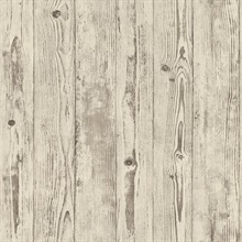 Albright Beige &amp; Grey Weathered Oak Panels Textured Wallpaper