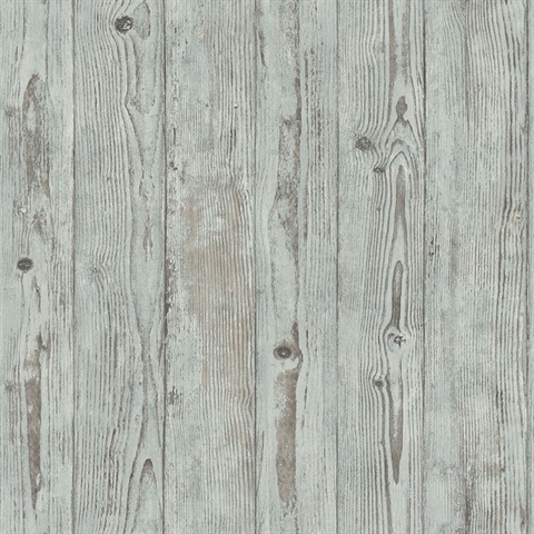 Albright Seafoam Green Weathered Oak Panels Textured Wallpaper