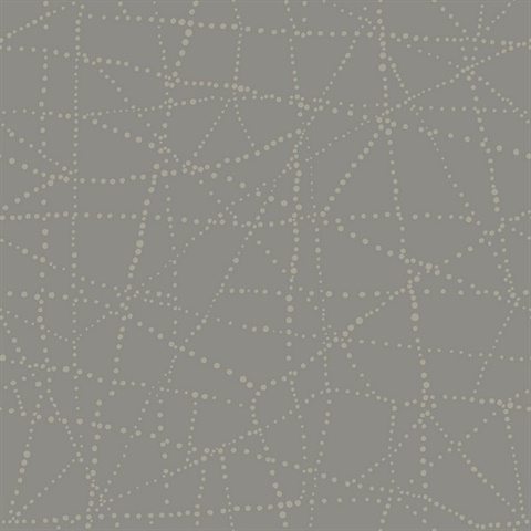 Alcott Charcoal Modern Dots Wallpaper