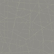 Alcott Charcoal Modern Dots Wallpaper