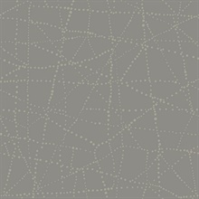 Alcott Charcoal Modern Dots Wallpaper
