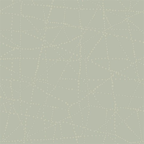 Alcott Sage Modern Dots Wallpaper
