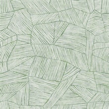 Aldabra Green Textured Geometric Wallpaper