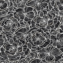 Alejandra Blueberry Modern Floral Wallpaper