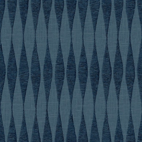 Alfonso Slate Blue Ogee Wallpaper