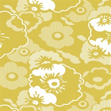 Alice - Mustard colourway wallpaper