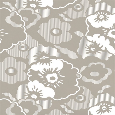 Alice - Weathered Cedar colourway wallpaper