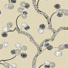 Allegra Cream Modern Tree Wallpaper