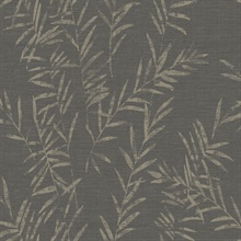 Allerton Bamboo Reeds Black Wallpaper
