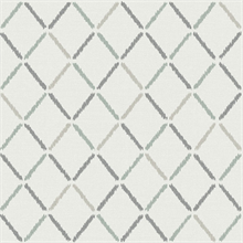 Allotrope Grey Linen Geometric Lattice Wallpaper