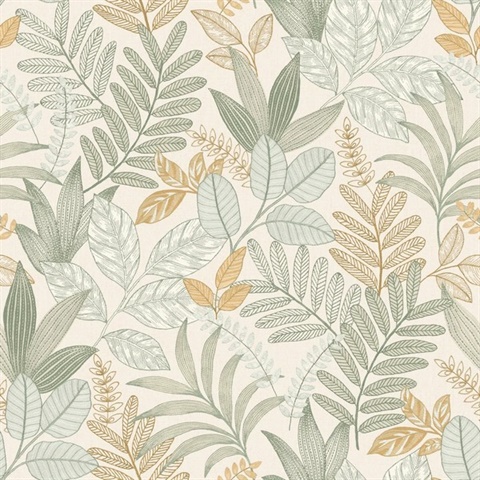 Allure Foliage Moss Wallpaper