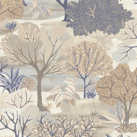 Allure Forest Beige Wallpaper
