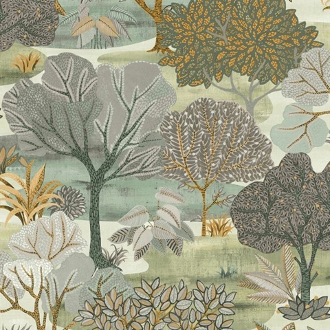 Allure Forest Moss Wallpaper