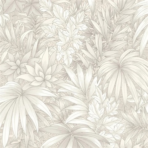 Allure Jungle White Wallpaper