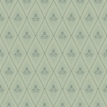 Alma Mint Diamond Floral Wallpaper