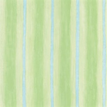 Aloha Green Ombre Stripe Wallpaper