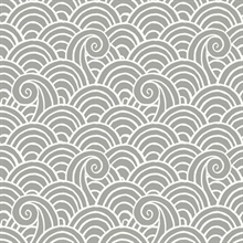 Alorah Grey Abstract Waves Wallpaper