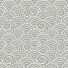 Alorah Grey Abstract Waves Wallpaper