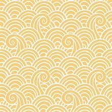 Alorah Yellow Abstract Waves Wallpaper