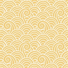 Alorah Yellow Abstract Waves Wallpaper
