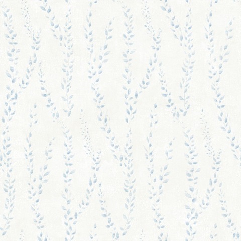 Alpenrose Sky Blue Vine Wallpaper